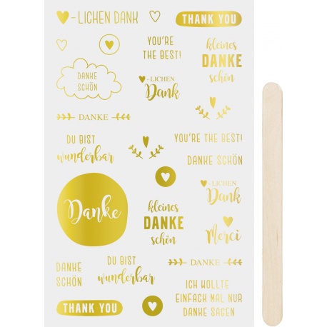 Autocollant à gratter Danke, Merci