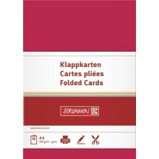 Carte double A6 160g rou 10pc