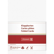 Carte double B6 200g bla 10pc