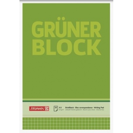 Bloc correspondance A5 Grüner 5x5