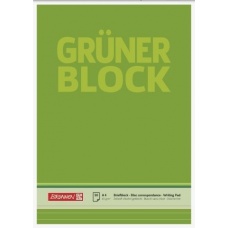 Bloc correspondance A4 Grüner ligné