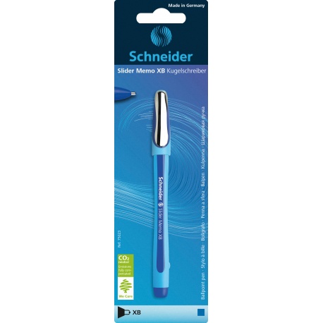 Stylo à bille Slider Memo XB bleu Blister 1 pièce