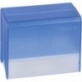Boîte à fiches A6 vide transp bleue