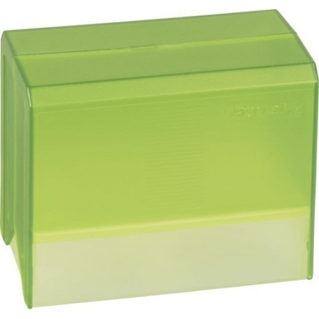 Boîte à fiches A6 vide transp verte