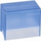 Boîte à fiches A7 vide transp bleue