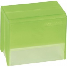 Boîte à fiches A7 vide transp verte