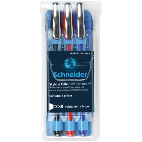 Stylo à bille Slider Memo XB basic Pochette 3 pièces France
