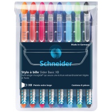Stylo à bille Slider Basic XB col. Pochette 8 pièces France