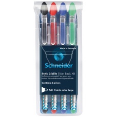 Stylo à bille Slider Basic XB Pochette 4 pièces France