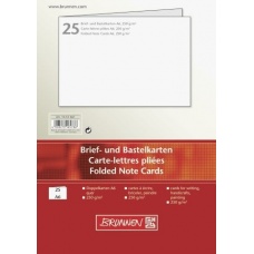 Carte pliée A6ital. 250g blanc 25pc