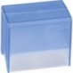 Boîte à fiches A8 garnie trans.bleu