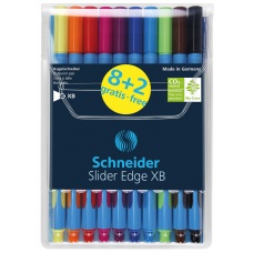 Stylo à bille Slider Edge XB Pochette 10 pièces Offre 8+2