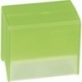 Boîte à fiches A8 garnie trans.vert