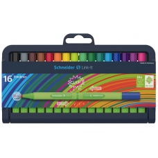 Fineliner Link-It 0,4 assorti Étui chevalet box 16 pièces