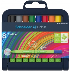 Fineliner Link-It 0,4 assorti Étui chevalet box 8 pièces