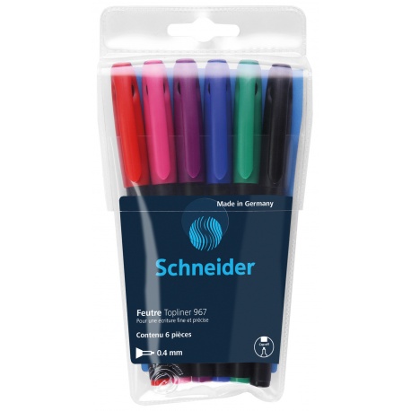 Fineliner Topliner 967 04 assorti Pochette 6 pièces France