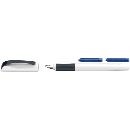 Stylo à plume Xpect blanc-anthrac. Blister 1 pièce + 2 cartouches