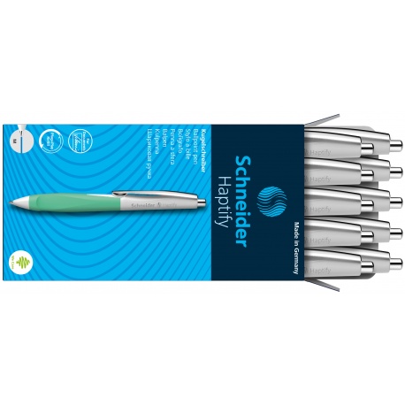 Stylo à bille Haptify blanc-menthe Recharge Express 775 M bleue