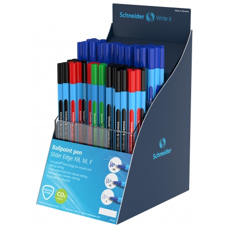 Stylo à bille Slider Edge F/M/XB Presentoir 80 pièces GB