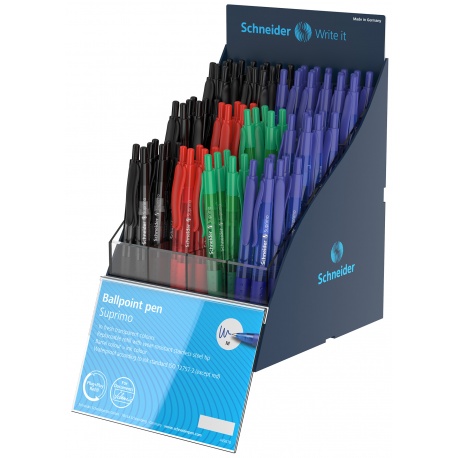 Stylo à bille Suprimo assorti SiS Presentoir 80 pièces GB