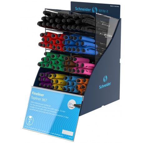 Fineliner Topliner 967 assorti SiS Presentoir 100 pièces GB