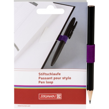 Porte-stylo élastique adhésif lilas