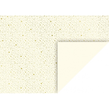 Carton 50x70 300g Étoiles crème or