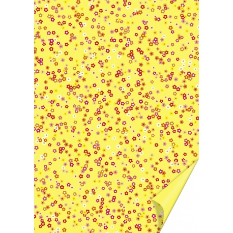 Carton A4 200g Fleurs jaune