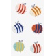 Stickers bois Abeille industrieuse 12pce