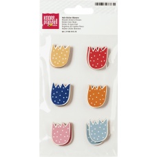 Stickers bois Fleurs 12pces