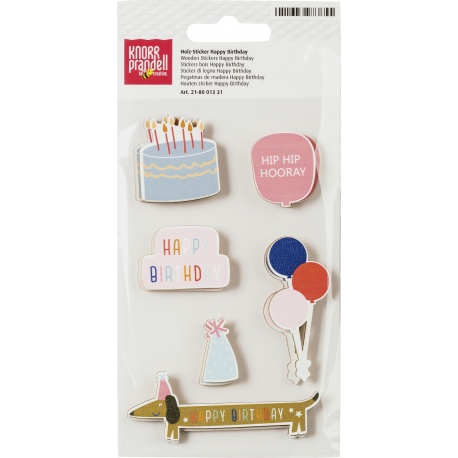 Stickers bois Happy Birthday 12pces
