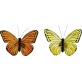 Papillon jaune 9cm 2pces