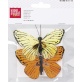Papillon jaune 9cm 2pces