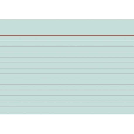 Fiches bristol A6 ligné vert 100pc