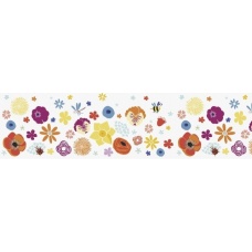 Ruban déco fenêtre Bouton fleur 2m