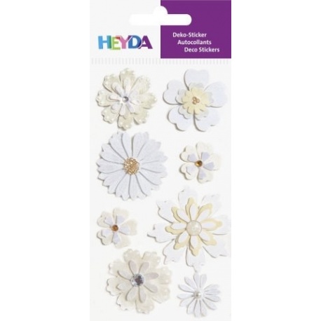 Sticker à thème Fleurs blanches
