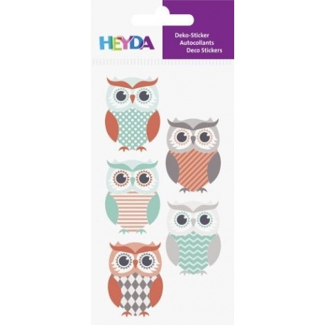 Sticker à thème Chouette métal.