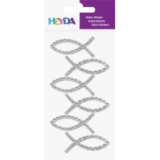 Sticker strass Poisson cristal