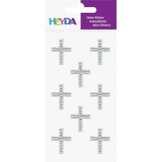 Sticker strass Croix cristal