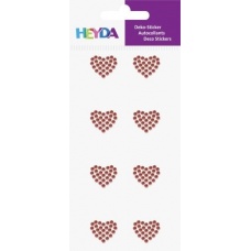 Sticker strass Coeur rouge