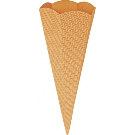 Pochette 3D ondulée 69cm orange