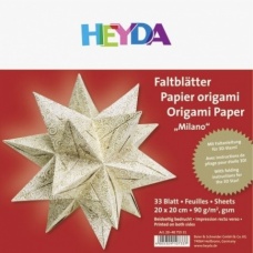 Papier origami Milano 20x20 ch or