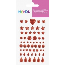 Strass adhésif rouge 58pces