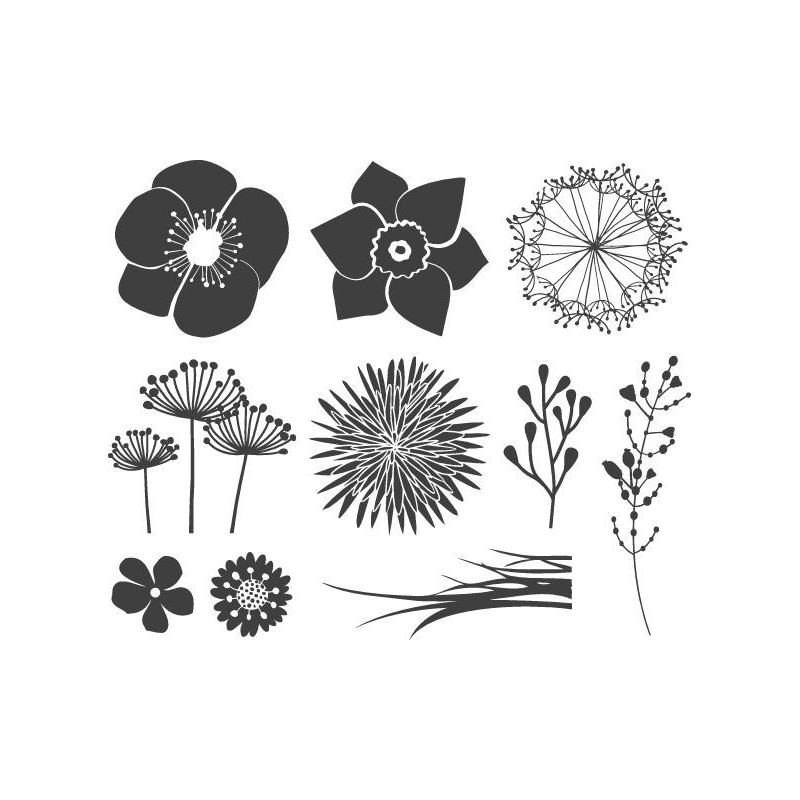 Set tampons Fleurs 10pc