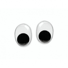 Yeux mobiles ovale 7x5mm 10pc