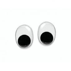 Yeux mobiles ovale 9x7mm 10pc