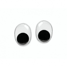 Yeux mobiles ovale 18x13mm 10pc