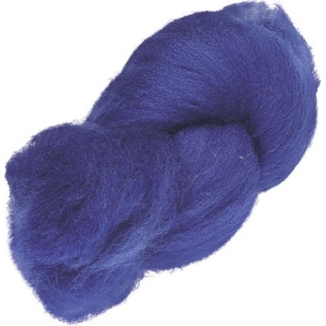 Laine cardée 10g bleu