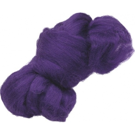 Laine cardée 10g lilas