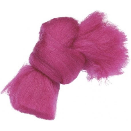 Laine cardée 50g fuchsia